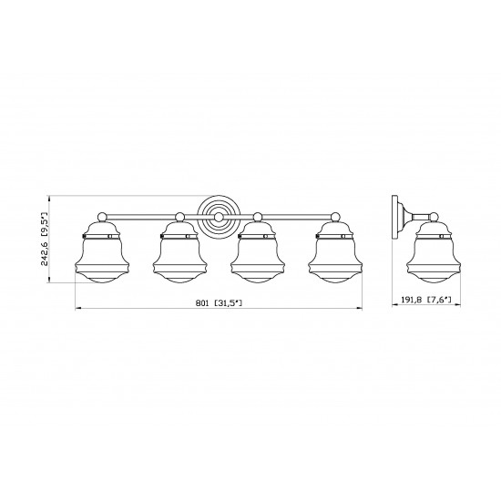 Z-Lite 4 Light Vanity