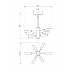 Z-Lite 6 Light Semi Flush Mount