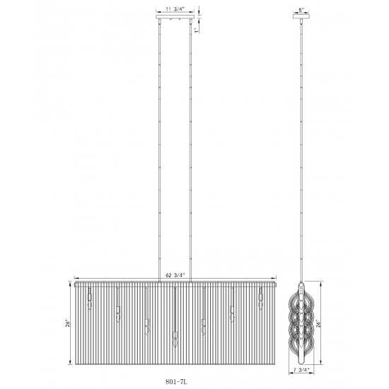 Z-Lite 7 Light Island/Billiard