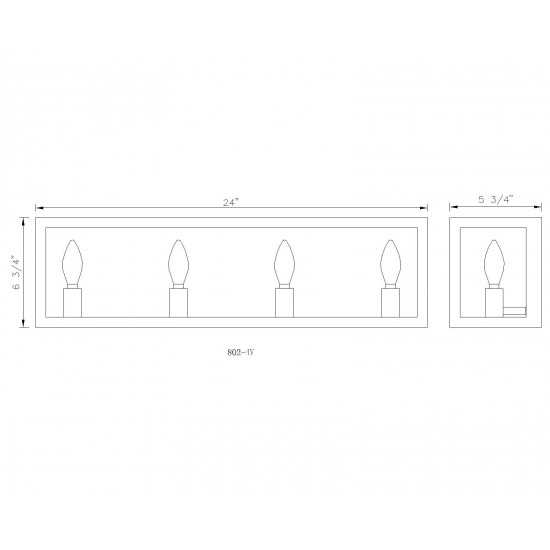 Z-Lite 4 Light Vanity