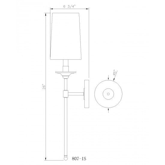 Z-Lite 1 Light Wall Sconce