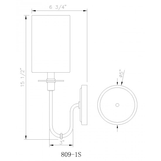 Z-Lite 1 Light Wall Sconce