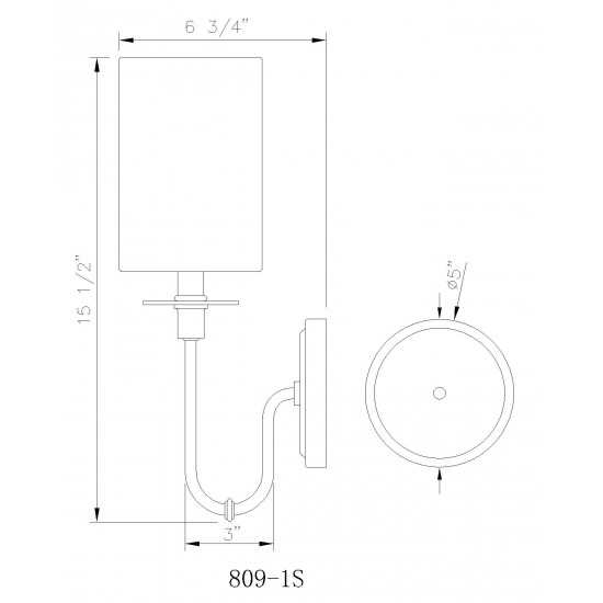 Z-Lite 1 Light Wall Sconce