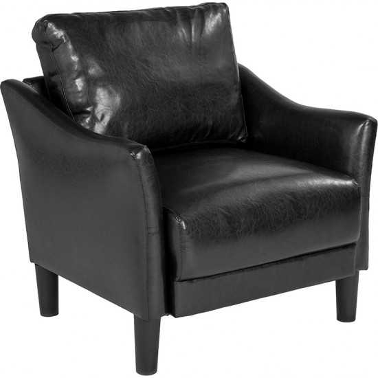 Asti Upholstered Chair in Black LeatherSoft