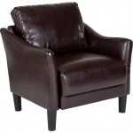 Asti Upholstered Chair in Brown LeatherSoft