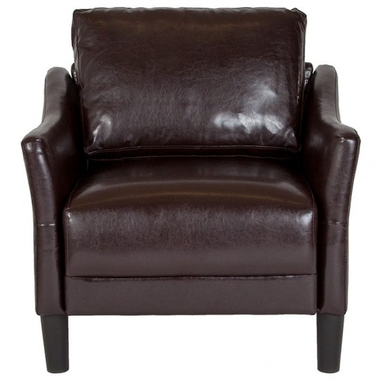 Asti Upholstered Chair in Brown LeatherSoft