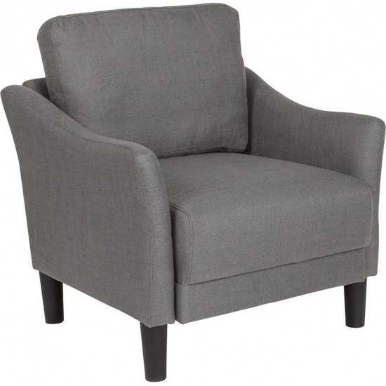 Asti Upholstered Chair in Dark Gray Fabric