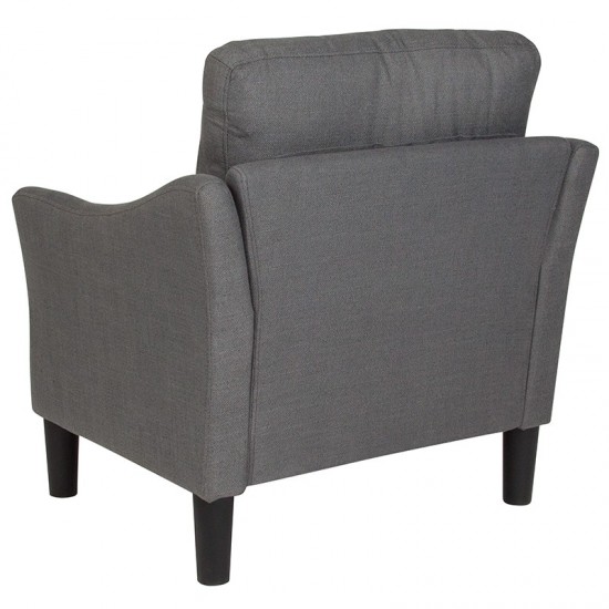 Asti Upholstered Chair in Dark Gray Fabric