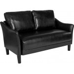 Asti Upholstered Loveseat in Black LeatherSoft