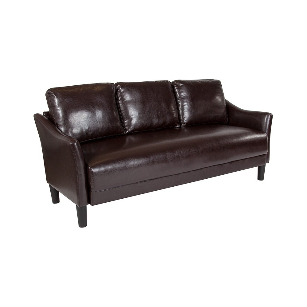 Asti Upholstered Sofa in Brown LeatherSoft