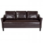 Asti Upholstered Sofa in Brown LeatherSoft