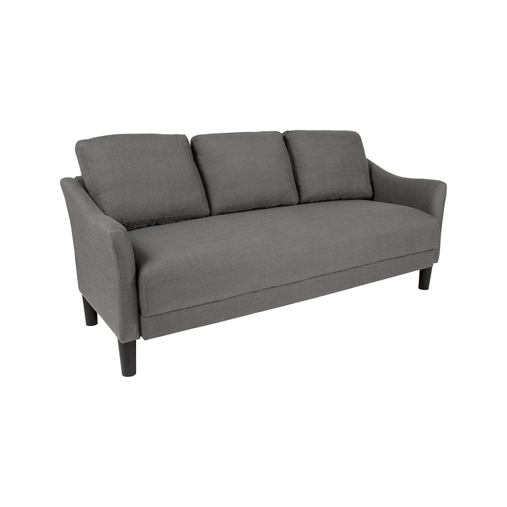 Asti Upholstered Sofa in Dark Gray Fabric