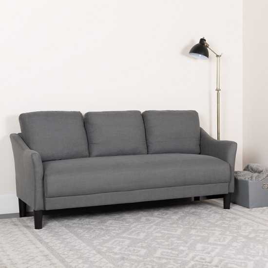 Asti Upholstered Sofa in Dark Gray Fabric