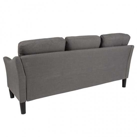 Asti Upholstered Sofa in Dark Gray Fabric