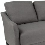 Asti Upholstered Sofa in Dark Gray Fabric