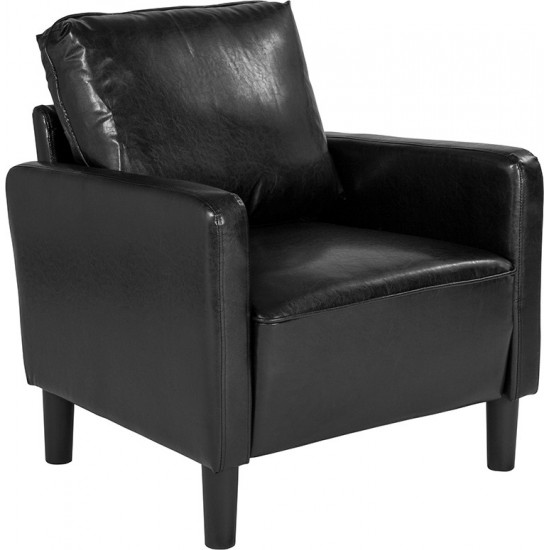 Washington Park Upholstered Chair in Black LeatherSoft