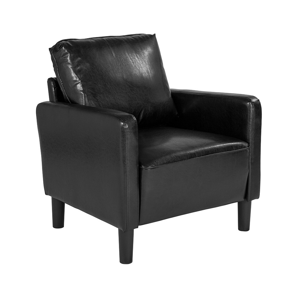 Washington Park Upholstered Chair in Black LeatherSoft Washington Park Upholstered Chair in Black LeatherSoft