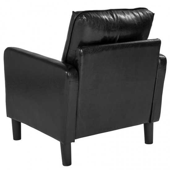 Washington Park Upholstered Chair in Black LeatherSoft