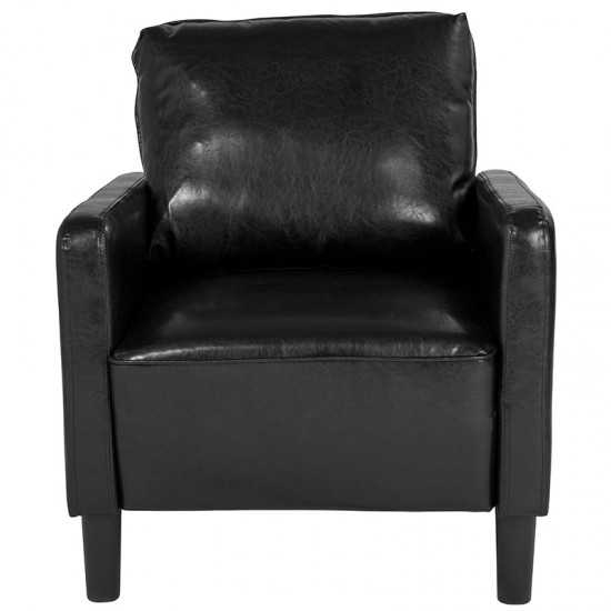 Washington Park Upholstered Chair in Black LeatherSoft