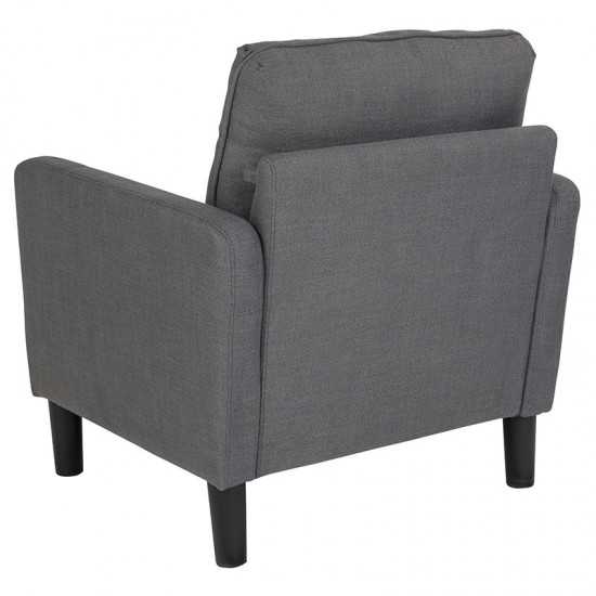 Washington Park Upholstered Chair in Dark Gray Fabric