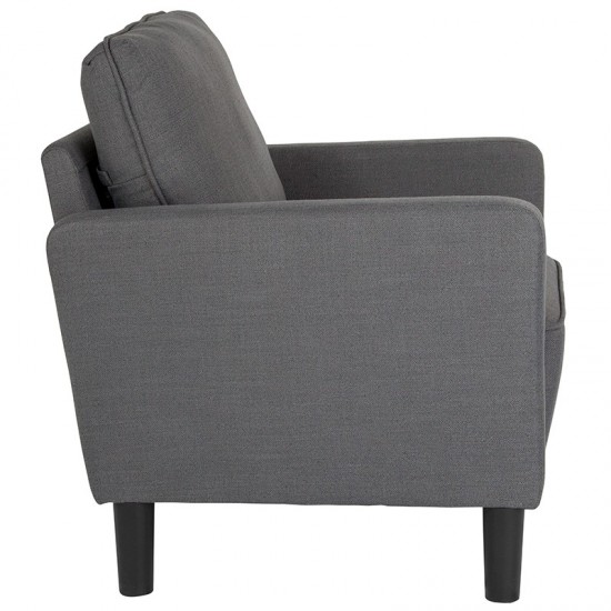 Washington Park Upholstered Chair in Dark Gray Fabric