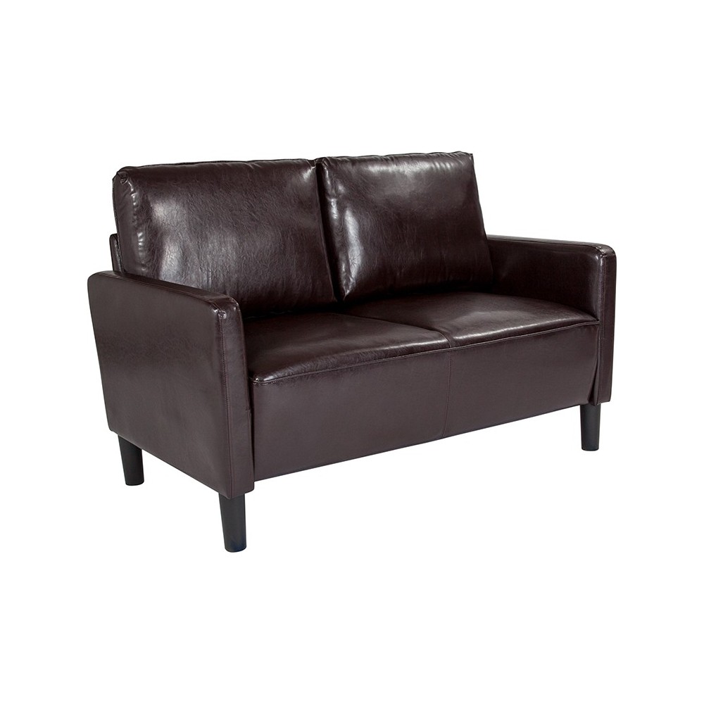 Washington Park Upholstered Loveseat in Brown LeatherSoft
