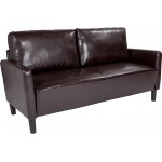 Washington Park Upholstered Sofa in Brown LeatherSoft