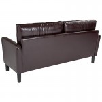 Washington Park Upholstered Sofa in Brown LeatherSoft