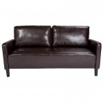 Washington Park Upholstered Sofa in Brown LeatherSoft