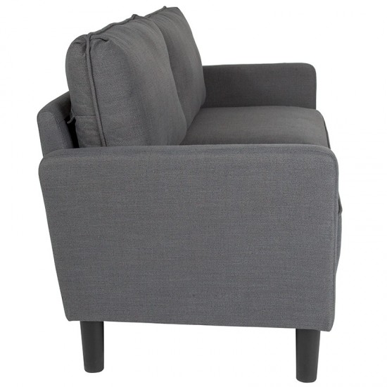 Washington Park Upholstered Sofa in Dark Gray Fabric