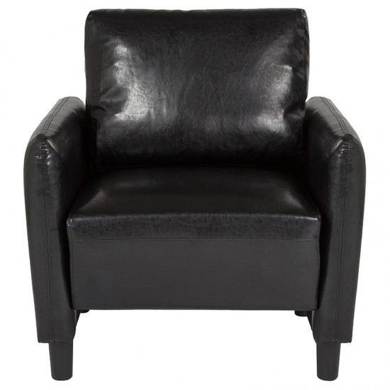 Candler Park Upholstered Chair in Black LeatherSoft