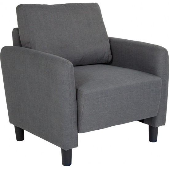 Candler Park Upholstered Chair in Dark Gray Fabric