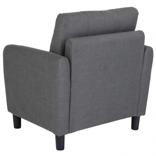 Candler Park Upholstered Chair in Dark Gray Fabric