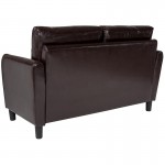 Candler Park Upholstered Loveseat in Brown LeatherSoft