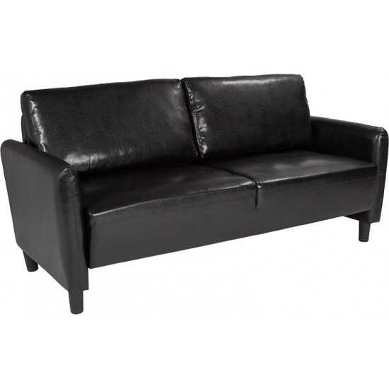 Candler Park Upholstered Sofa in Black LeatherSoft