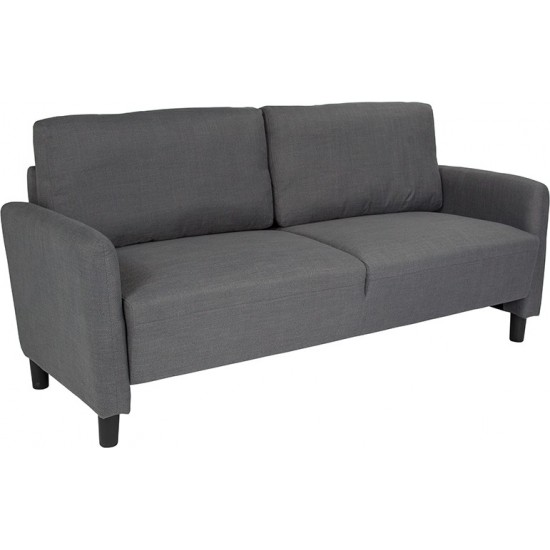 Candler Park Upholstered Sofa in Dark Gray Fabric