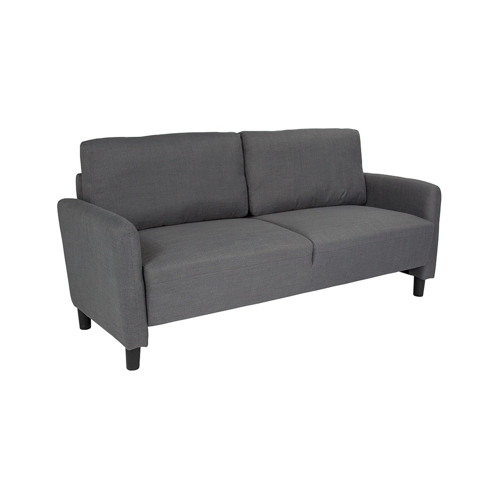 Candler Park Upholstered Sofa in Dark Gray Fabric