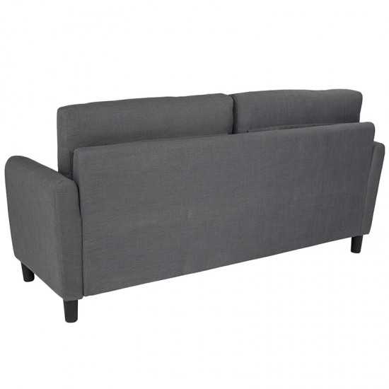 Candler Park Upholstered Sofa in Dark Gray Fabric