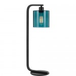 Lowell 60W table lamp, Teal