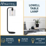 Lowell 60W table lamp, Clear