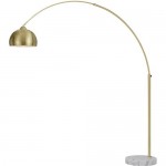 Orb Floor Lamp w/ Metal Globe, Gold