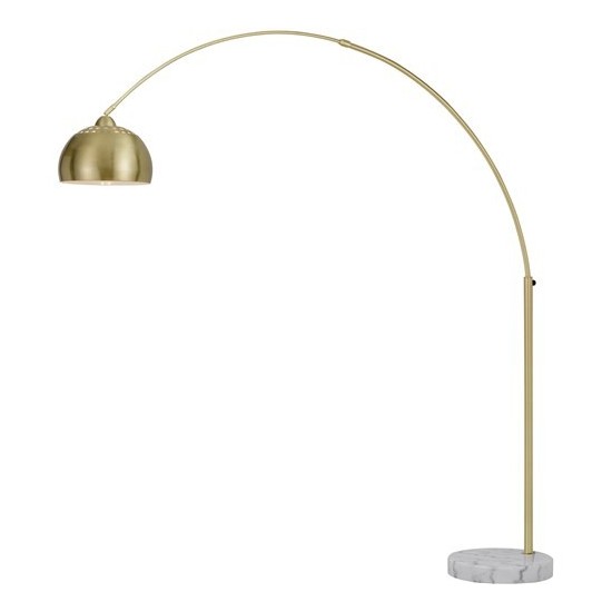 Orb Floor Lamp w/ Metal Globe, Gold