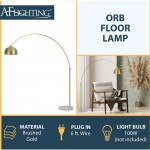 Orb Floor Lamp w/ Metal Globe, Gold