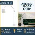 Arched Floor Lamp, Nickel