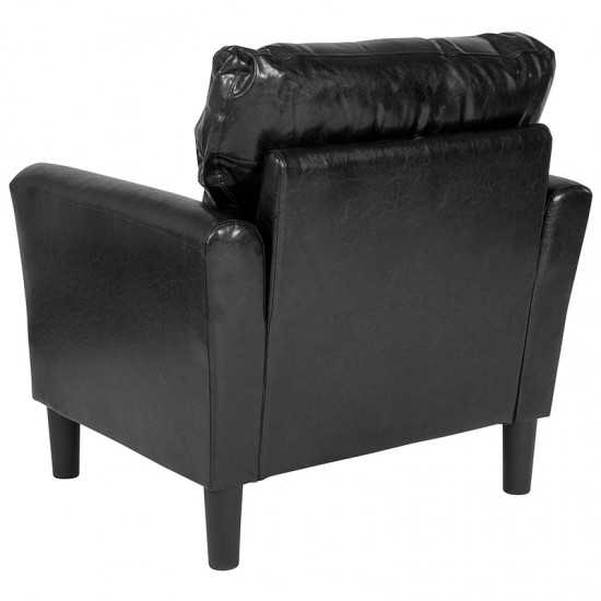 Bari Upholstered Chair in Black LeatherSoft