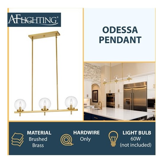 Odessa 3 Light Hanging Pendant