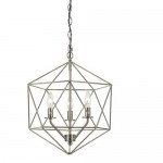 Bellini three-light, 60W chandelier, Nickel