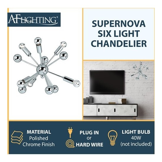 Supernova Six Light Mini Chandelier