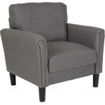 Bari Upholstered Chair in Dark Gray Fabric