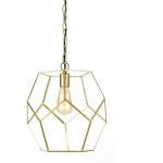 Bellini one light 60W pendant, Brushed gold